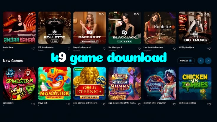 k9 game download casino presented on mobile device in Pakistan with slots and live games